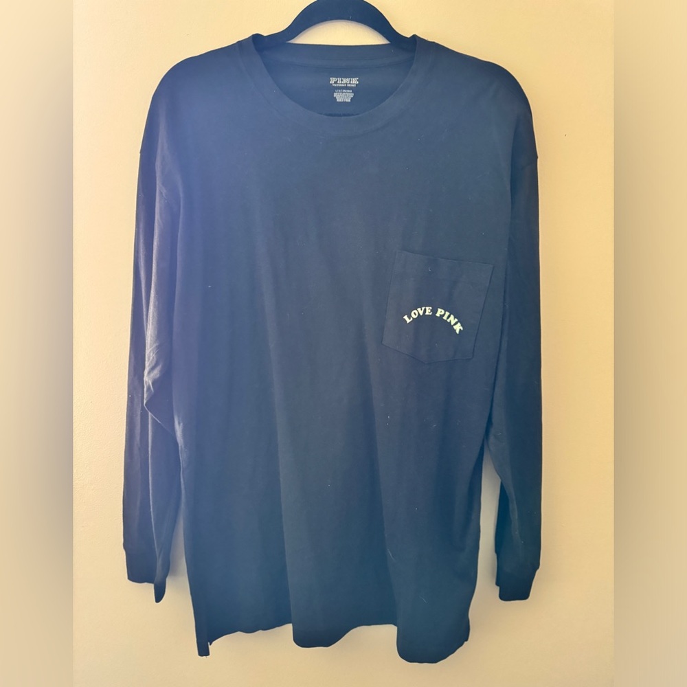 PINK Crew Neck Long Sleeve Tee - NWT!